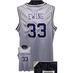 Patrick Ewing Signed Georgetown Hoyas Grey Nike TB Jersey XL- Steiner Hologram