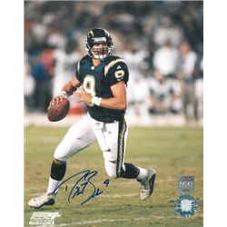Drew Brees Signed San Diego Chargers 8X10 Photo (Navy Jersey Scramble)