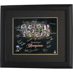 New York Mets Signed 16X20 Photo Custom Framed (Black) 1986 World Series Champions 21 Signatures