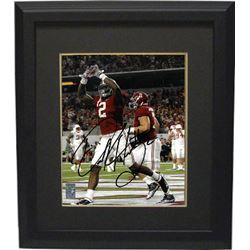 Derrick Henry Signed Alabama Crimson Tide 8X10 Photo Custom Framed #2 (Touchdown Hands Up Celebratio