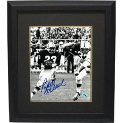 Lydell Mitchell Signed Penn State Nittany Lions 8X10 B&W Photo Custom Framed (Navy Jersey Vertical)