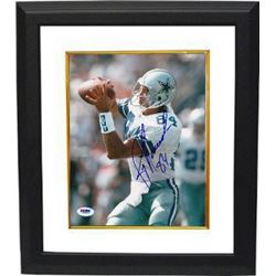 Jay Novacek Signed Dallas Cowboys 8X10 Photo Custom Framed- PSA Hologram