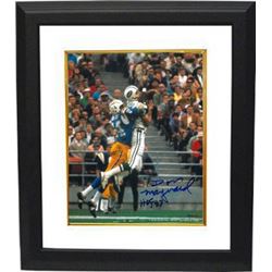 Don Maynard Signed New York Jets 8X10 Photo Custom Framed HOF 87 (Jump Catch)