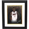 Image 1 : Chris Bosh Signed Miami Heat 8X10 Photo Custom Framed