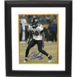 Ed Reed Signed Baltimore Ravens 8X10 Photo Custom Framed #20 (White Jersey)