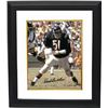 Image 1 : Dick Butkus Signed Chicago Bears 8X10 Photo Custom Framed (Navy Jersey Vs LA Rams)