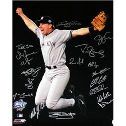 Chad Curtis Signed New York Yankees 16X20 Photo 1998 World Series Champions Scott Brosius MVP 18 Sig