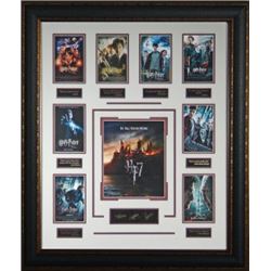 Daniel Radcliffe Unsigned Harry Potter Engraved Signature Series 9-Photo-Mini Movie Posterleather Fr