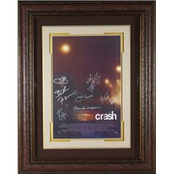 Sandra Bullock Signed Crash 22X30 Masterprint Poster Custom Leather Framed 7 Cast Sigs (Movie/Entert
