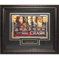 Sandra Bullock Signed Crash 22X30 Masterprint Poster Leather Framed 7 Cast Sigs (Horizontal-Movie/En