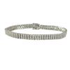 Image 1 : Sterling Silver Three Row CZ Tennis Bracelet