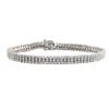 Image 2 : Sterling Silver Three Row CZ Tennis Bracelet