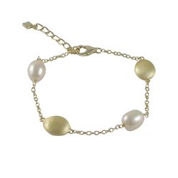 Rhodium White Pearl Silver