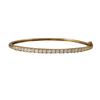 Image 1 : Rose Over Sterling Silver Bangle, White Czs