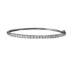 Image 1 : Sterling Silver Bangle, White Czs