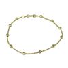 Image 1 : Gold Over Sterling Silver Ball Chain Bracelet
