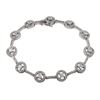 Image 1 : Rhodium Plated Sterling Silver CZ Bracelet With Safety Clasp, 7
