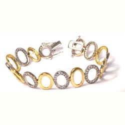 Tri-Color Sterling Silver Brac