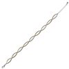 Image 2 : Two Tone Sterling Silver, Double Wave CZ Bracelet, 7.5&Quot; 1&Quot;