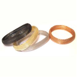 Silver Tone Mesh Bangle