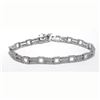 Image 1 : Sterling Silver CZ Bracelet With Safety Lock- 7.5