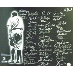 Jimmy Key Signed New York Yankees 16X20 Photo Babe Ruth With 48 Signatures
