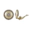 Image 1 : Sterling Silver Two Tone 15Mm Circle Clip On Earrings