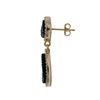 Image 2 : Gold Plated Sterling Silver, 11Mm Round Circle And 13.5X17.5Mm Teardrop, Blue Druzy Natural Stone Wi