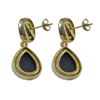 Image 2 : Gold Plated Sterling Silver, 11Mm Round Circle And 13.5X17.5Mm Teardrop, Grey Druzy Natural Stone Wi
