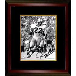 John Cappelletti Signed Penn State Nittany Lions Vintage B&W 8X10 Photo Custom Framed 73 Heisman