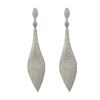 Image 1 : Sterling Silver Post Earrings White Czs Pave