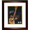 Image 1 : Magic Johnson Signed Los Angeles Lakers 8X10 Photo Layup Custom Framed