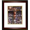 Image 1 : Spud Webb Signed Atlanta Hawks 8X10 Photo Custom Framed (1986 Slam Dunk Champ/Side) (Leaf)