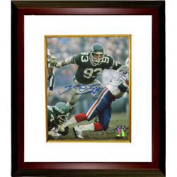 Marty Lyons Signed New York Jets 8X10 Photo Custom Framed (New York Sack Exchange)