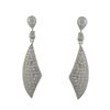Image 1 : Sterling Silver Pave CZ Post Earrings