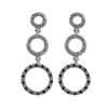 Image 1 : Sterling Silver Blk Wht Earrings