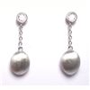 Image 1 : Sterling Silver-CZ Earrings