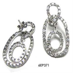 Sterling Silver-White Earring