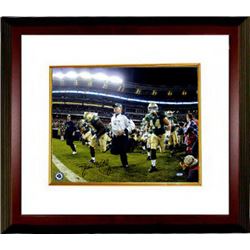 Brian Kelly Signed Notre Dame Fighting Irish 16X20 Photo Custom Framed (Running Onto Field)- Steiner