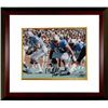 Image 1 : Mike Munchak Signed Houston Oilers 8X10 Photo HOF 2001 (Horizontal Blue Jersey)- Munchak Hologram