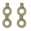 Image 1 : Matte Gold Tone Sterling Silver Two Circles Post Earrings -1.46