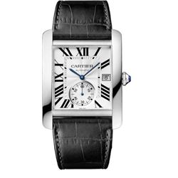 Cartier  Tank MC Leather Strap  Men Watch