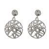 Image 1 : Sterling Silver Post Earrings, White Czs, 22Mm Long