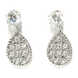 Sterling Silver-CZ  Post Earrings