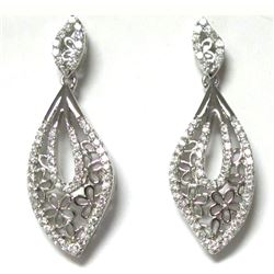 Sterling Silver White CZ Earrings