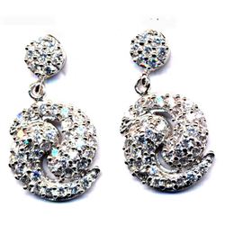 Sterling Silver White CZ Earrings