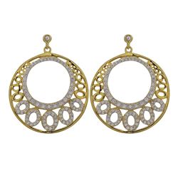 Sterling Silver Gold Plated CZ Earrings