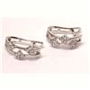 Image 1 : Sterling Silver-Wht CZ Earrings