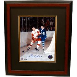 Gordie Howe Signed Detroit Redwings 16X20 Photo Vs Toronto Custom Framed