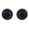Image 1 : Sterling Silver Midnight Blue Crystal 12Mm Post Earrings